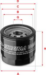 SOFIMA Eļļas filtri S 9150 R