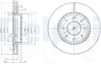 DELPHI Bremžu diski BG4016