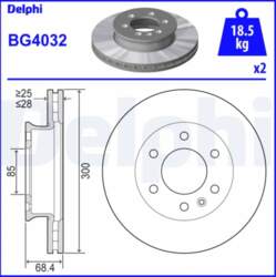 DELPHI Bremžu diski BG4032