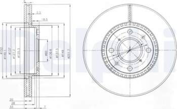 DELPHI Bremžu diski BG4049C