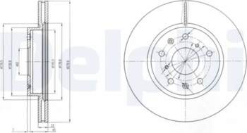 DELPHI Bremžu diski BG4093C