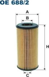 FILTRON Eļļas filtri OE 688/2