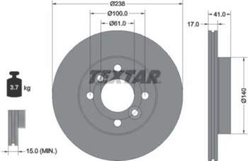 TEXTAR Bremžu diski 92350903