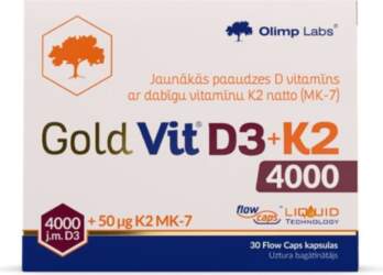 OLIMPLABS Gold D3+K2 vitamīns kapsulas N30