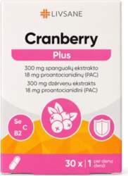 LIVSANE Cranberry Plus kapsulas N30