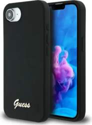 Case Guess Silicone Script Metal Logo