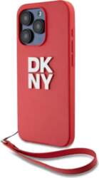 DKNY PU Leather Stack Logo Wrist