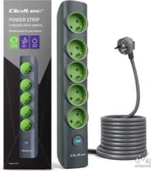 Qoltec Power strip with backlit switch