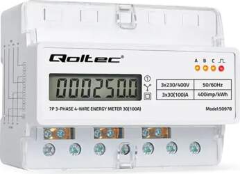 Qoltec Three-phase electronic meter | energy