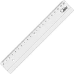 Lineāls Forpus 20cm, caurspīdīgs