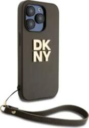 DKNY PU Leather Stack Logo Wrist