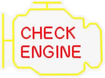 Neon PLEXI LED CHECK ENGINE yellow