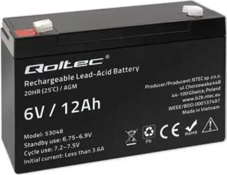 Qoltec  AGM battery | 6V |