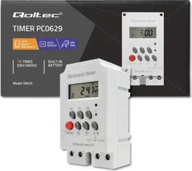 Qoltec Electronic timer PC0629 for DIN