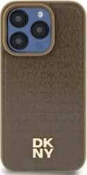 DKNY Leather Pattern Metal Logo MagSafe