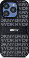 DKNY PU Leather Repeat Pattern Tonal