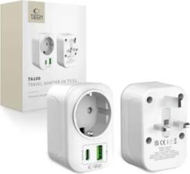 Tech-Protect TA100 UK Adapter - White