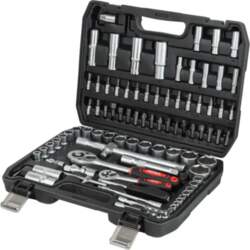 Bits and sockets set with ratchet