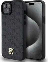 DKNY Leather Pattern Metal Logo MagSafe