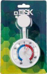 BESK Termometrs, āra, plastmasas 7cm