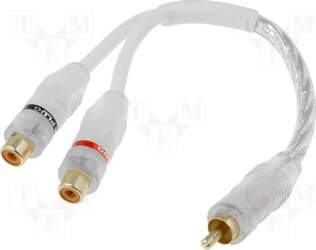 4CAR Y-RCA (RCA-Y) stereo cable. RCA-WH
