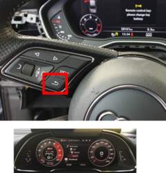 Codecard Audi A4, R8 (2016->) odometer
