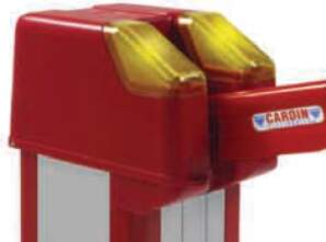 Red cover with flashing light for