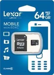 Lexar MicroSDXC 64GB Mobile su adapteriu
