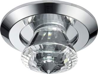 LUXERA DOWNLIGHT LED/1W, CHROME/CLEAR
