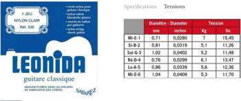 Strings for classic guitar Leonida Set