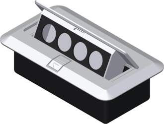 Floor connection box for 4 x