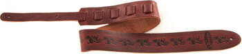 Guitar Straps Premium leather Ruby Red