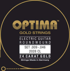 Strings for E-guitar Gold strings round