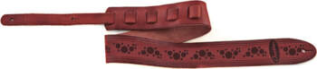 Guitar Straps Premium leather Ruby Red