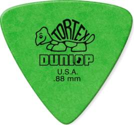 TORTEX TRIANGLE GREEN GUITAR PICKS .88MM