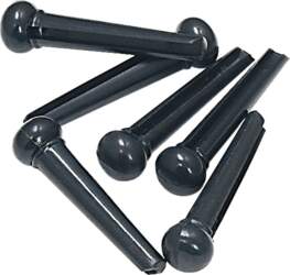 Bridge plug without dot, black Guitar