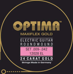 Strings for E-guitar Gold Strings. Maxiflex