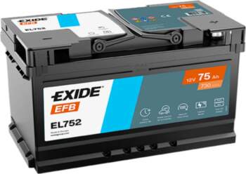 Startera akumulators Exide EFB 12V 75Ah