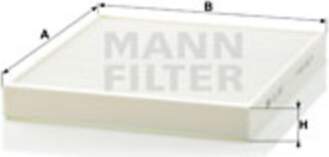 Opel,MANN-FILTER Salona filtrs MANN Opel