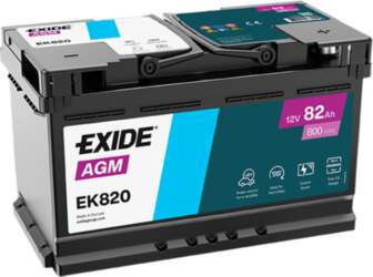 Startera akumulators Exide AGM 12V 82Ah