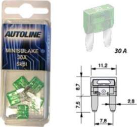 AUTOLINE Drošinātāju komplekts Mini GM 30A