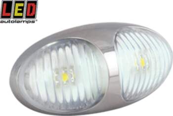 LED AUTOLAMPS LED gabarītgaisma, balta, hroms