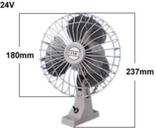 Ventilators 24V 6" grozāms