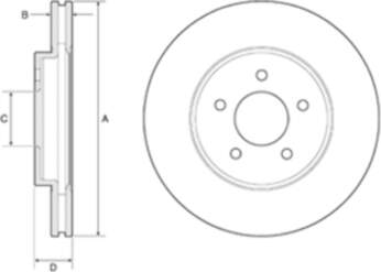 Mazda,Delphi,Ford Bremžu disks, priekšējais