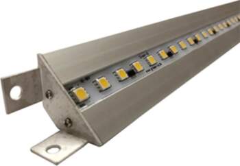 LED salona gaismas sloksne ar stūra
