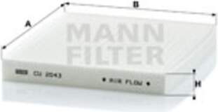 Mazda,MANN-FILTER Salona filtrs MANN Mazda