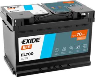 Startera akumulators Exide EFB 12V 70Ah