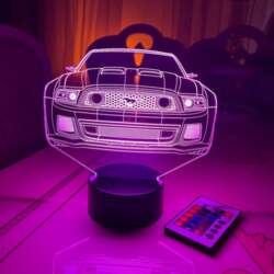 3D lampa Amerikāņu Mustang