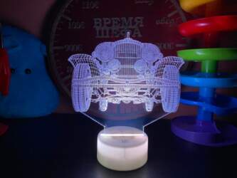 3D lampa Retro auto