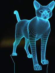 3D lampa Kaķis
